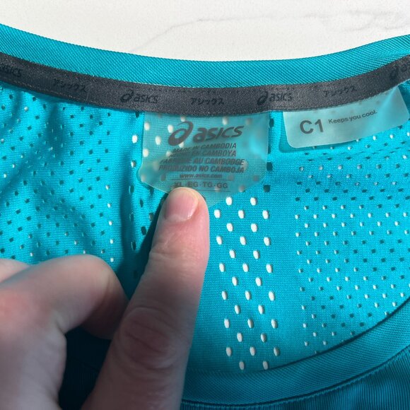 NWOT - ASICS - Ventilate Short Sleeve TShirt - Turquoise Green - Size XL - Picture 5 of 16
